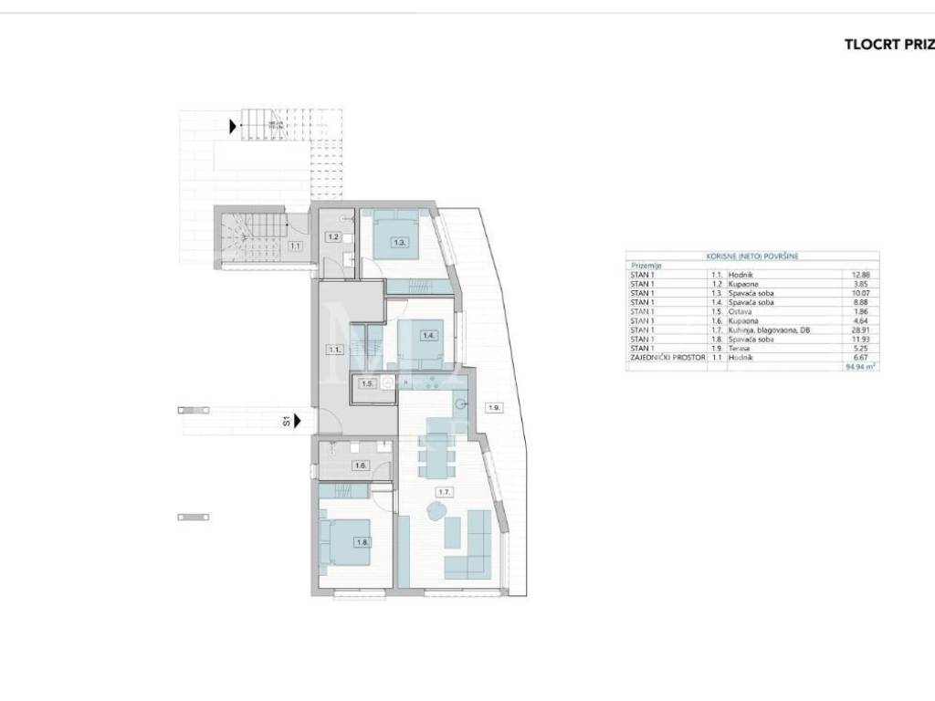 Apartment with a garden, Sale, Krk, Krk