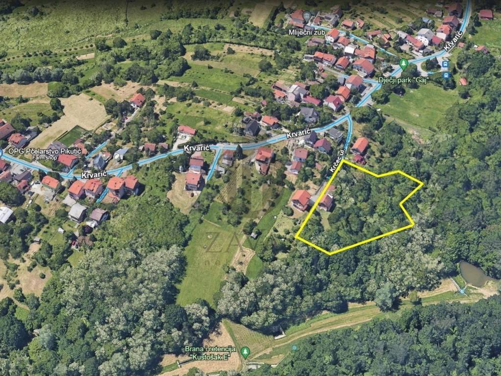 Plot for residential construction, Sale, Zagreb, Podsused - Vrapče