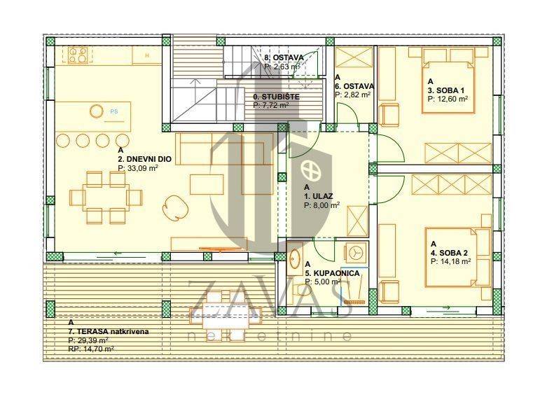 Flat in a new building, Sale, Jasenice, Maslenica