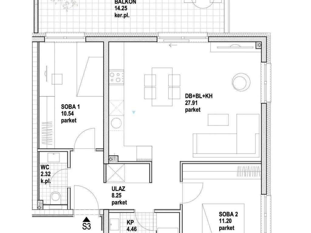 Flat in a new building, Sale, Zagreb, Stenjevec