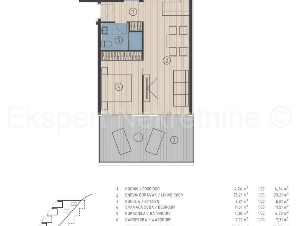 Flat in a new building, Sale, Dugi rat, Jesenice