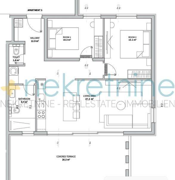 Flat in a new building, Sale, Nin, Zaton