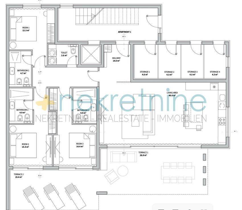 Flat in a new building, Sale, Nin, Zaton