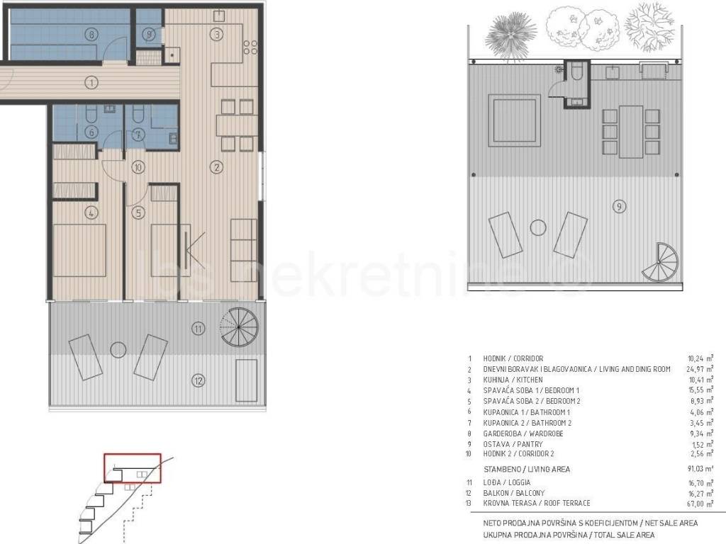 Flat in a new building, Sale, Dugi rat, Jesenice