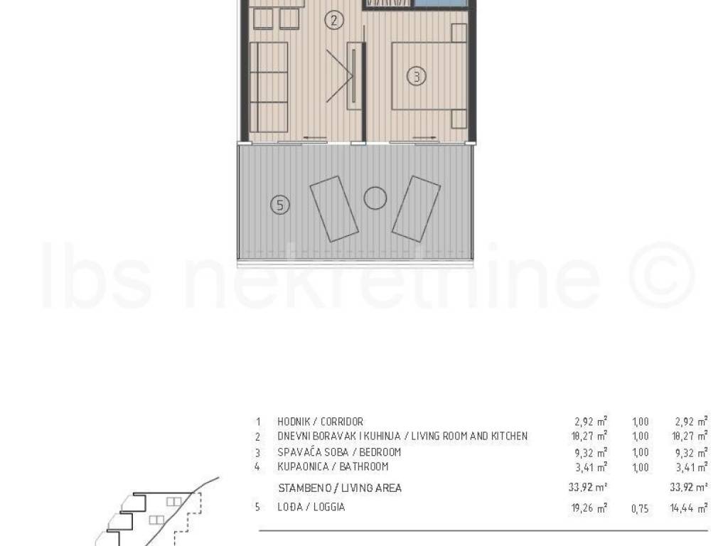 Flat in a new building, Sale, Dugi rat, Jesenice