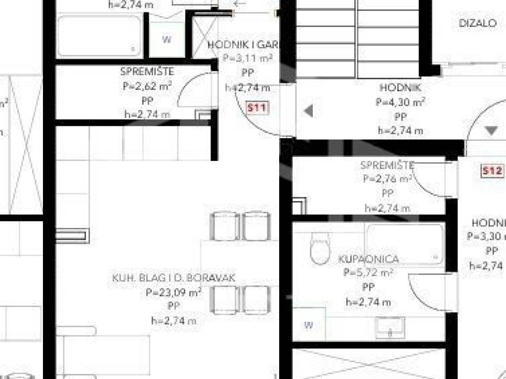 Flat in a new building, Sale, Okrug, Okrug Gornji