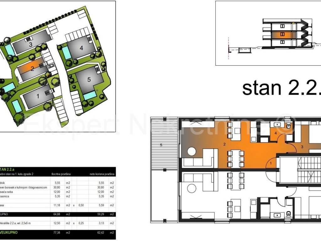 Flat in a new building, Sale, Okrug, Okrug Gornji