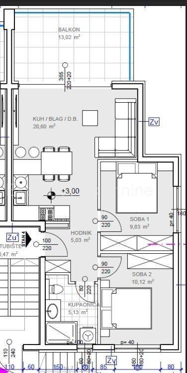Flat in a new building, Sale, Rogoznica, Ražanj