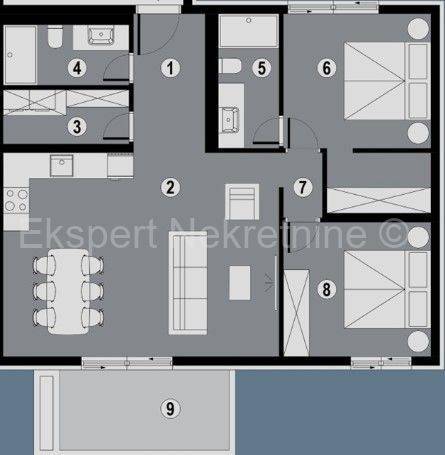 Flat in a new building, Sale, Okrug, Okrug Gornji