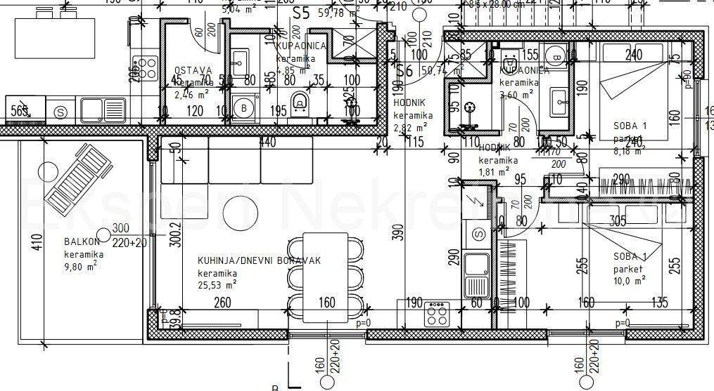 Flat in a new building, Sale, Okrug, Okrug Gornji