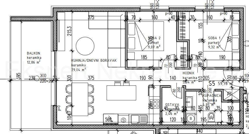 Flat in a new building, Sale, Okrug, Okrug Gornji