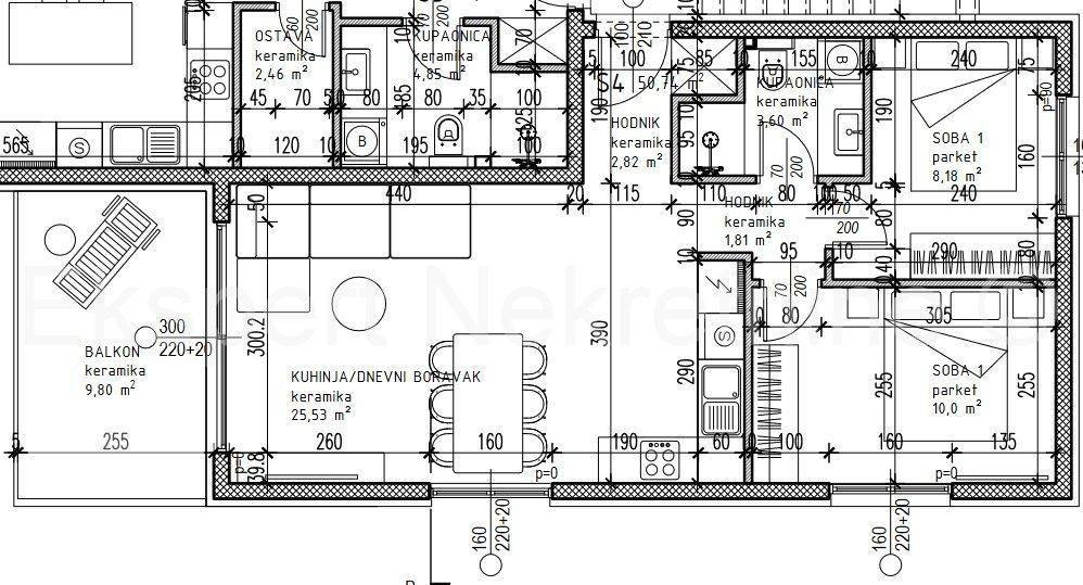 Flat in a new building, Sale, Okrug, Okrug Gornji