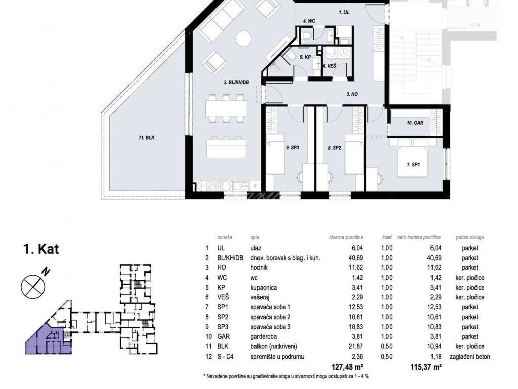Flat in a building, Sale, Zagreb, Novi Zagreb - zapad