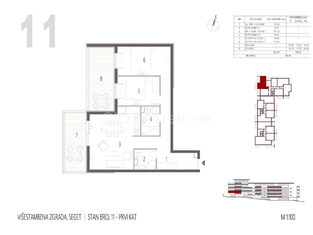 Flat in a new building, Sale, Seget, Seget Donji