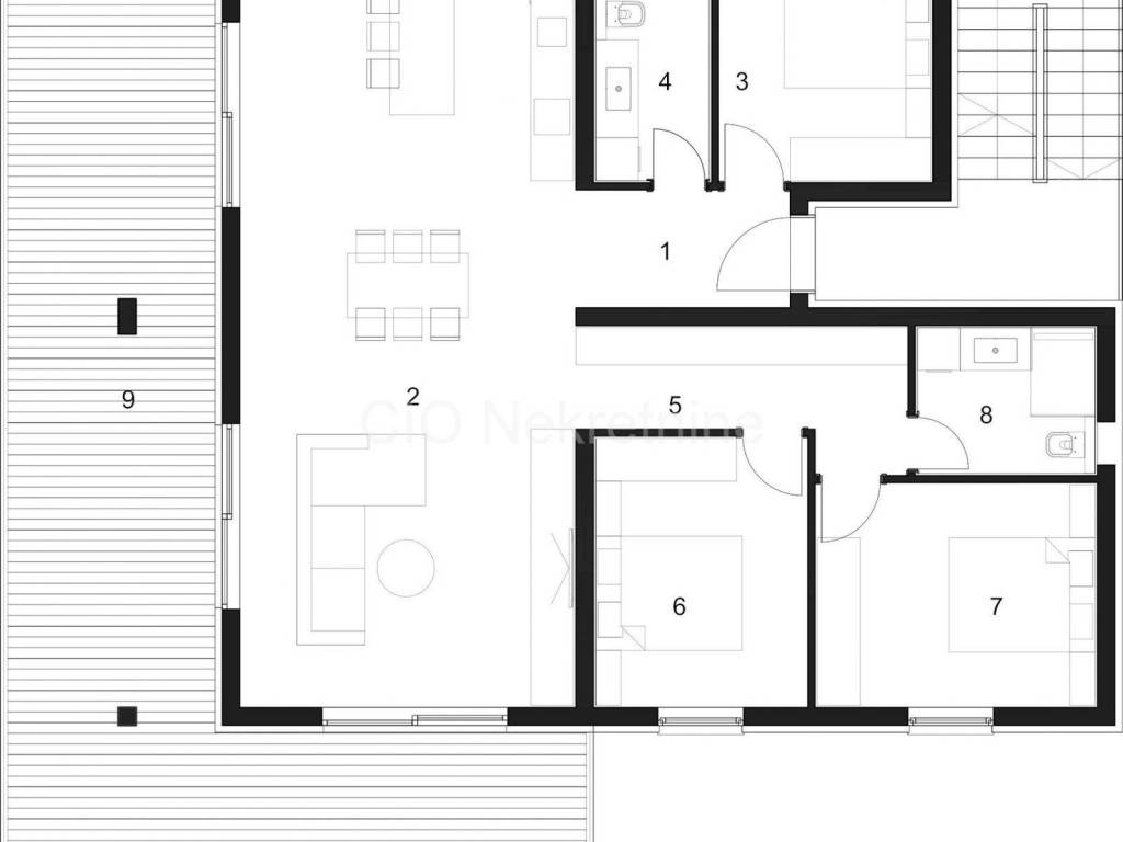 Flat in a new building, Sale, Okrug, Okrug Gornji