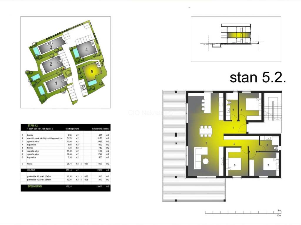 Flat in a new building, Sale, Okrug, Okrug Gornji