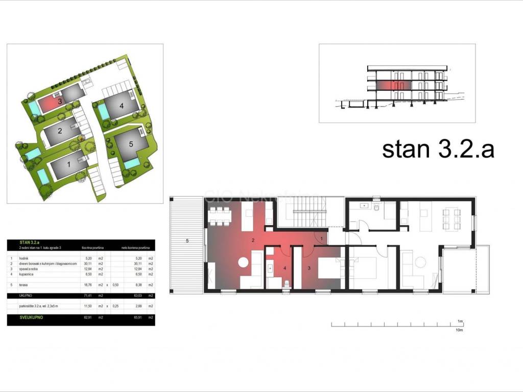 Flat in a new building, Sale, Okrug, Okrug Gornji