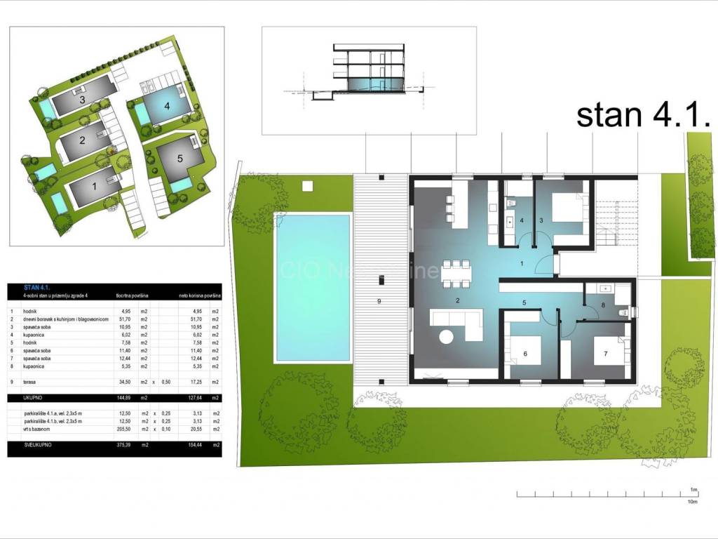 Flat in a new building, Sale, Okrug, Okrug Gornji