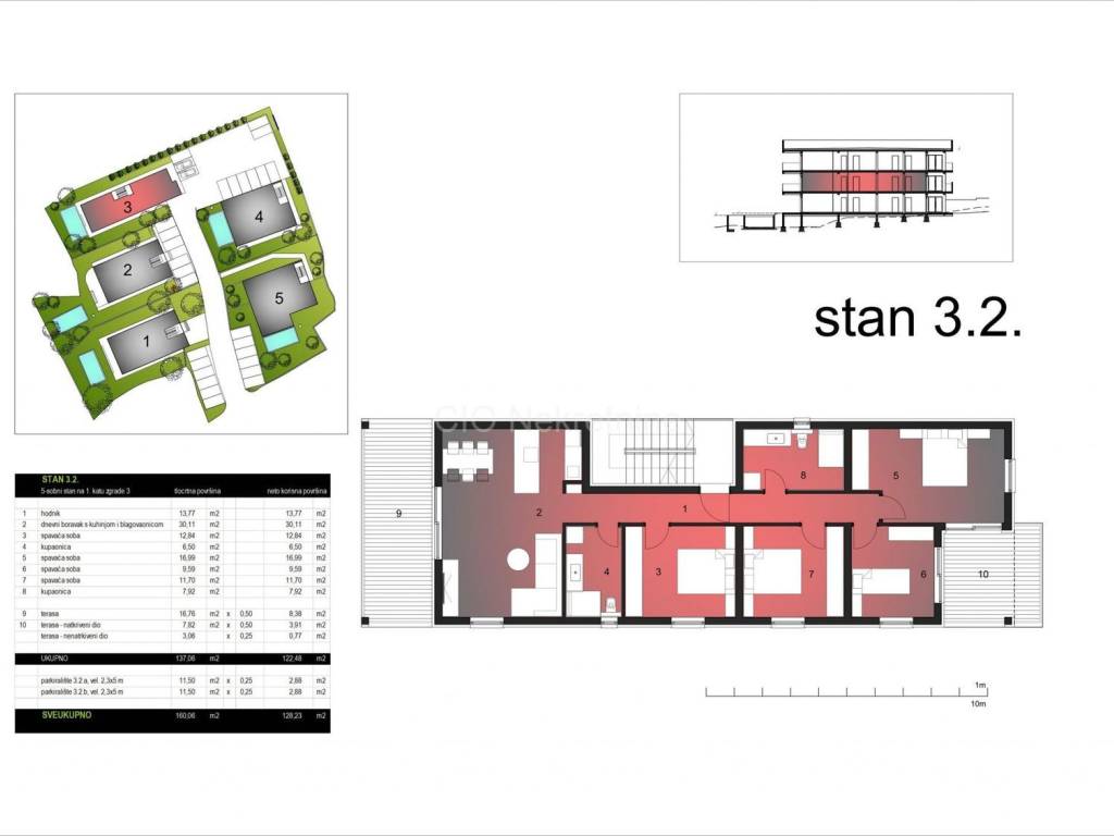 Flat in a new building, Sale, Okrug, Okrug Gornji