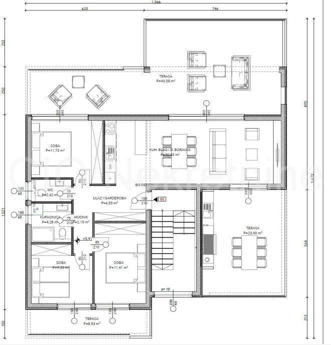 Flat in a new building, Sale, Okrug, Okrug Gornji