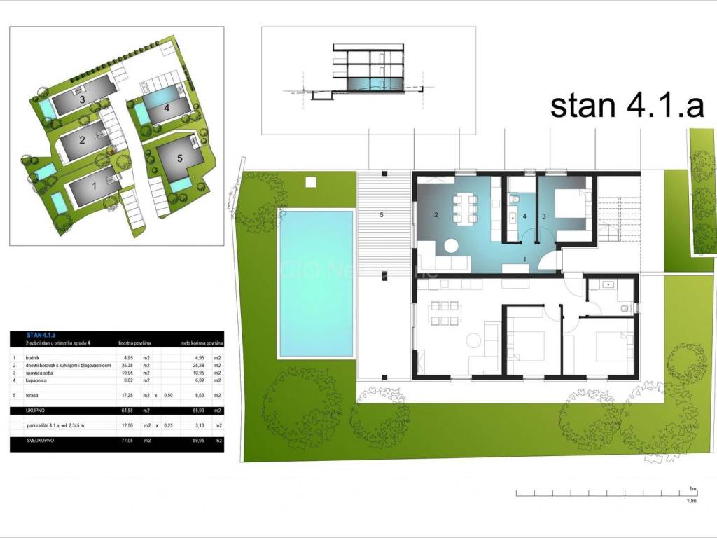 Flat in a new building, Sale, Okrug, Okrug Gornji