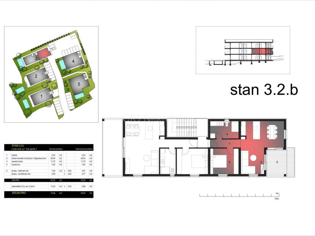 Flat in a new building, Sale, Okrug, Okrug Gornji