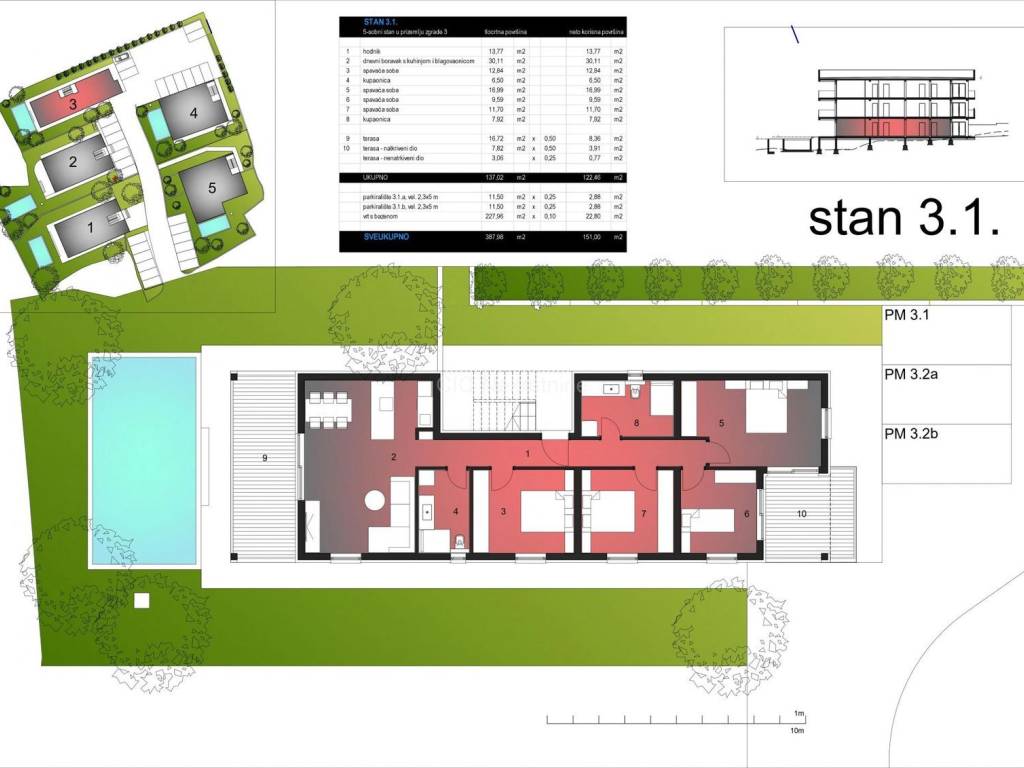 Flat in a new building, Sale, Okrug, Okrug Gornji