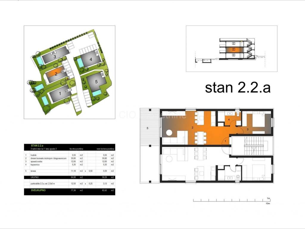 Flat in a new building, Sale, Okrug, Okrug Gornji