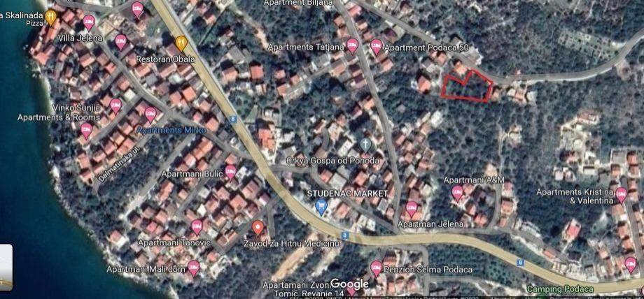 Plot for construction, Sale, Gradac, Podaca