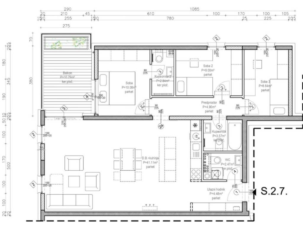 Flat in a building, Sale, Zagreb, Maksimir