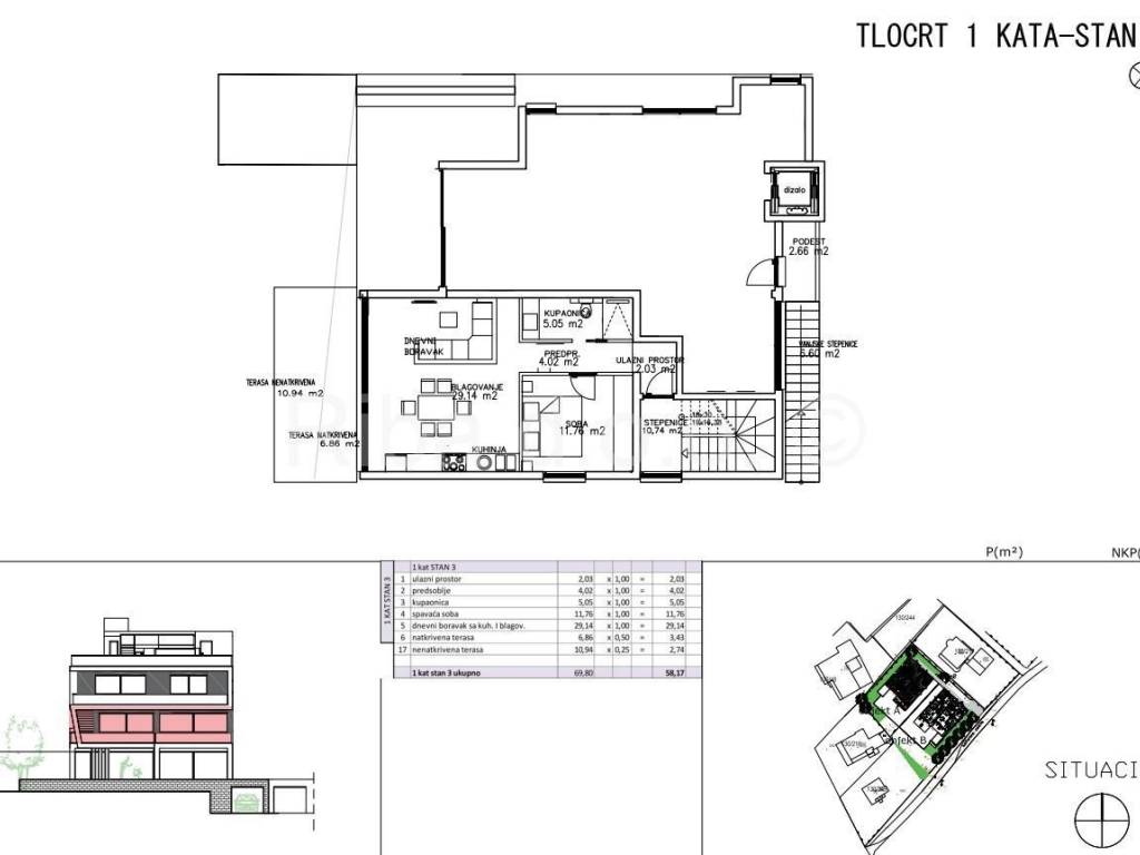 Apartman s okućnicom, Prodaja, Zadar - Okolica, Kožino