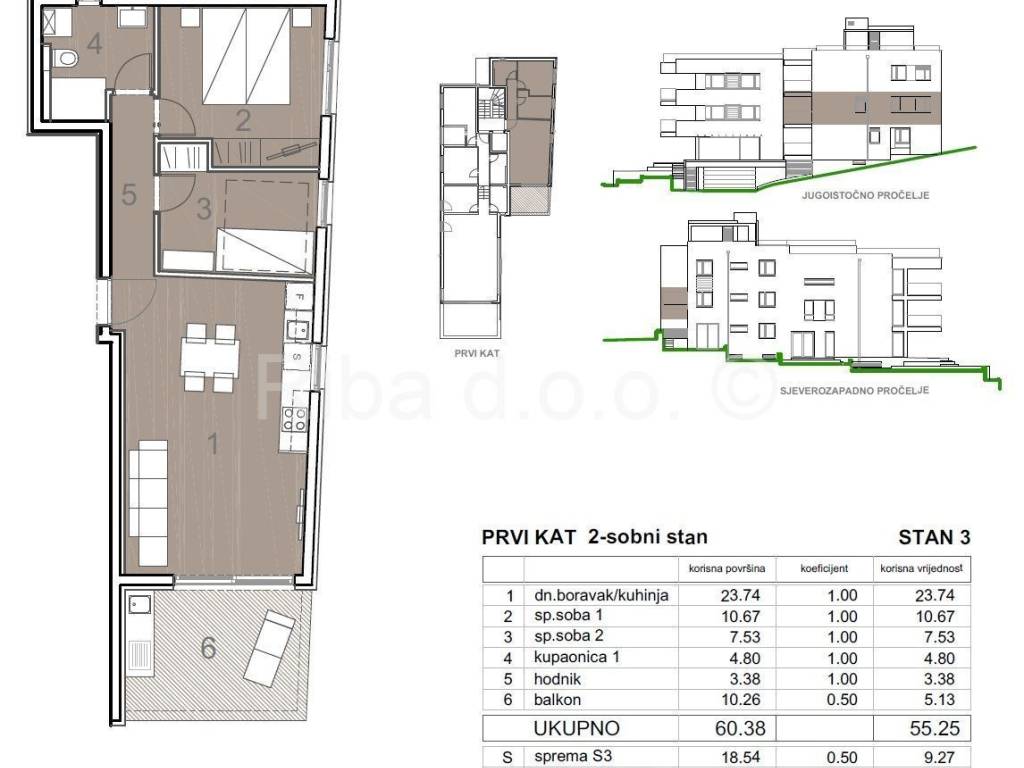 Apartman s okućnicom, Prodaja, Zadar - Okolica, Kožino