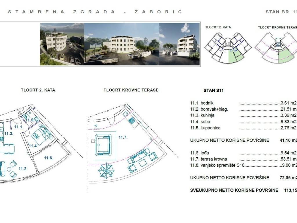 Stan u zgradi, Prodaja, Šibenik - Okolica, Žaborić