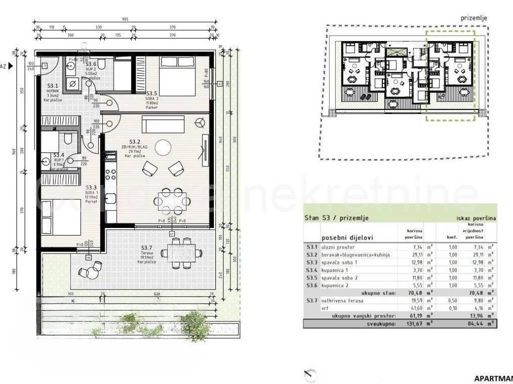 Apartman na moru, Prodaja, Povljana, Povljana