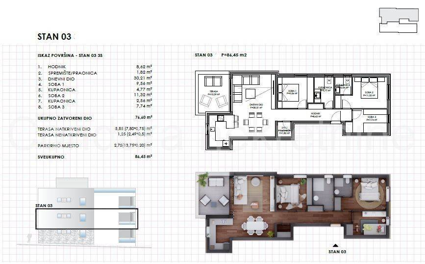 Apartman na moru, Prodaja, Sukošan, Sukošan