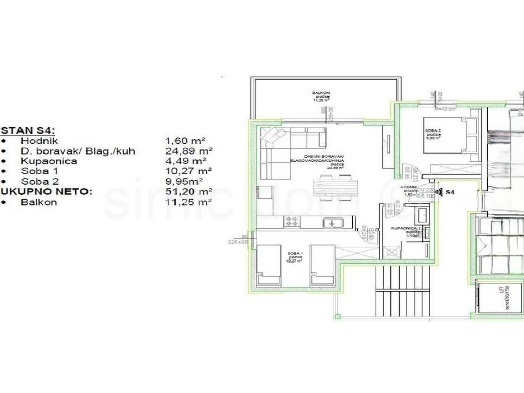 Apartman na moru, Prodaja, Okrug, Okrug Gornji