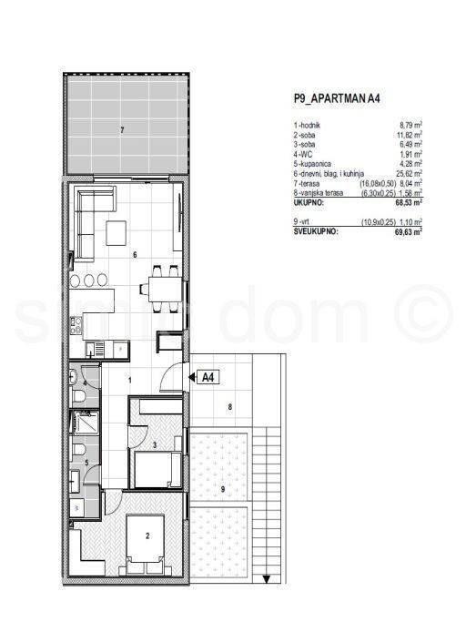 Apartman na moru, Prodaja, Trogir - Okolica, Arbanija