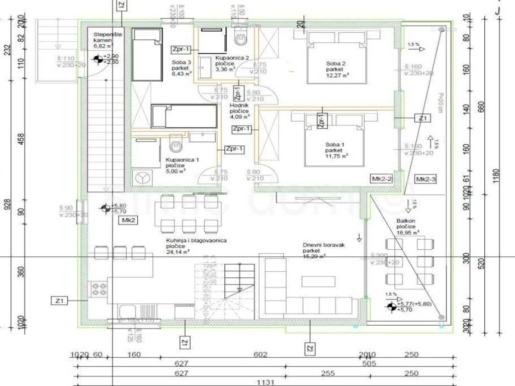 Apartman na moru, Prodaja, Okrug, Okrug Gornji