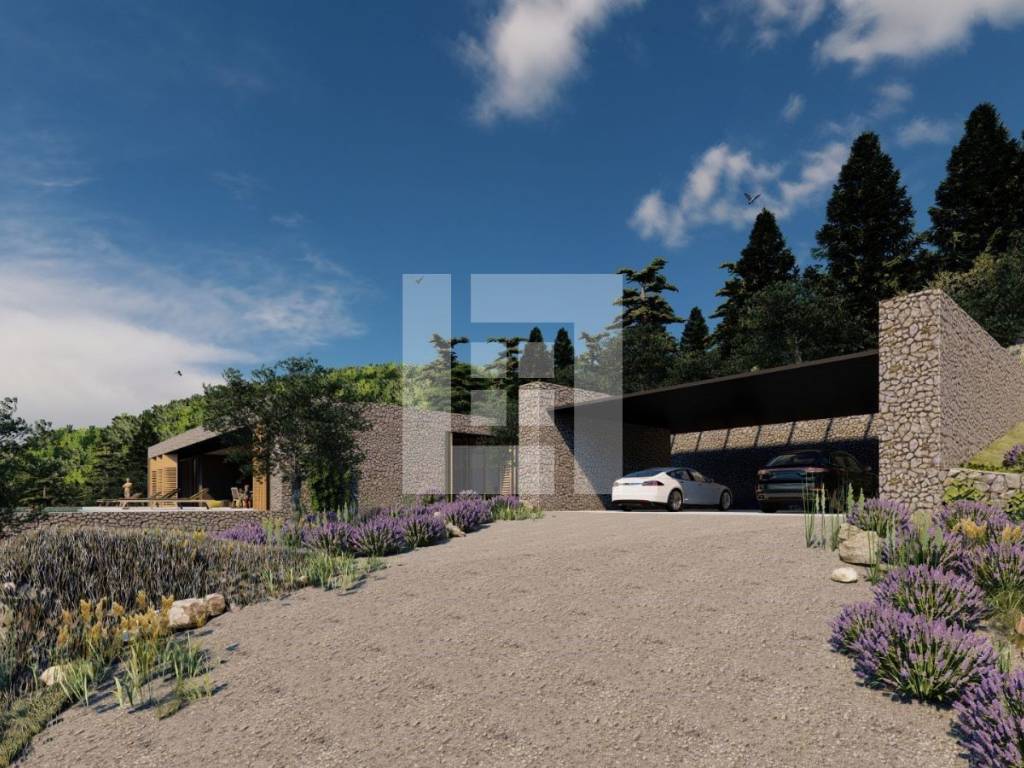 Korčula, zemljište sa projektom, pogled na more, prodaja