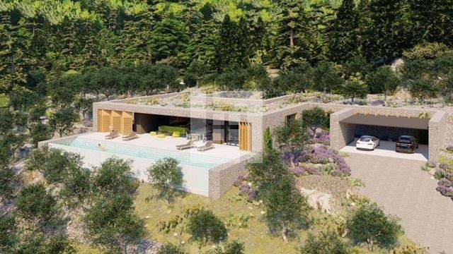 Korčula, zemljište sa projektom, pogled na more, prodaja