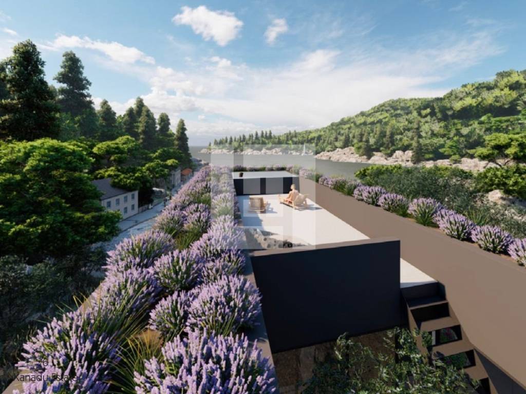 Korčula, prvi red, luksuzan penthouse, bazen, PM, prodaja