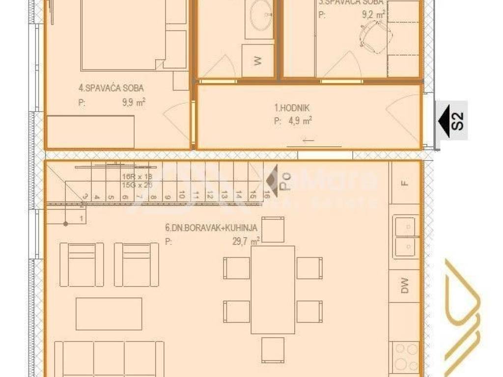 Luksuzni apartman, Prodaja, Sukošan, Sukošan