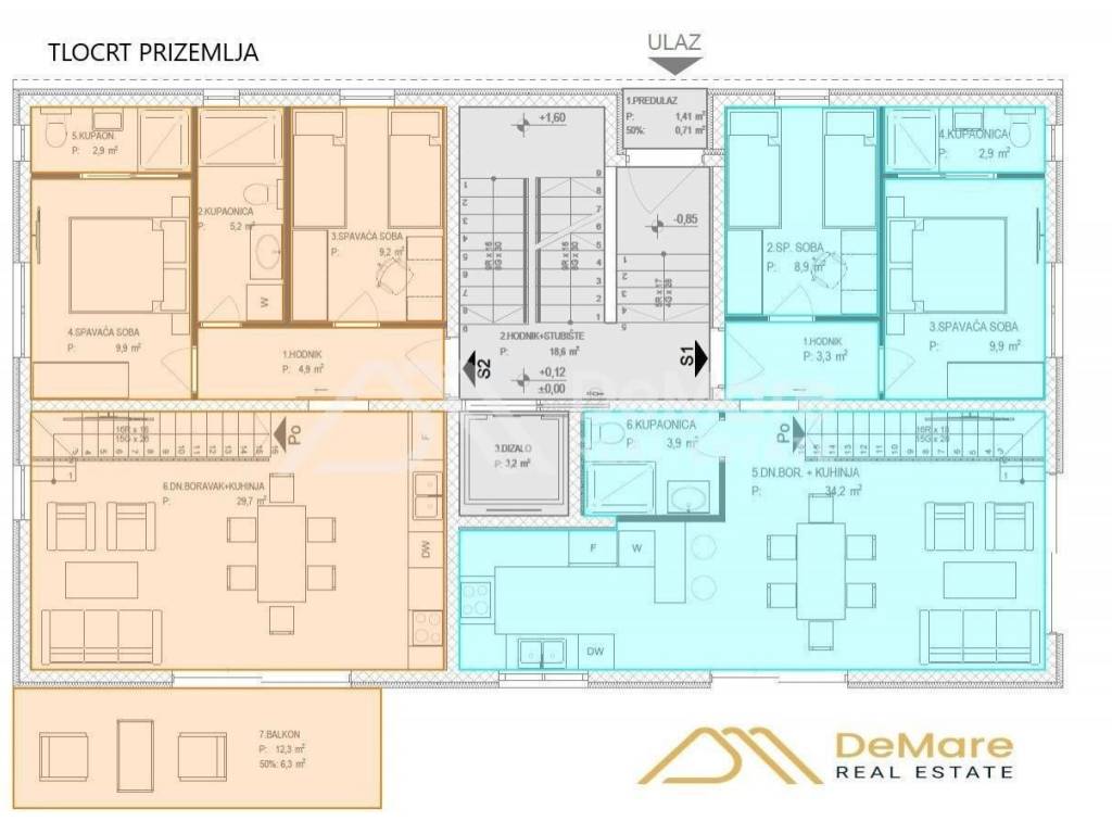 Luksuzni apartman, Prodaja, Sukošan, Sukošan