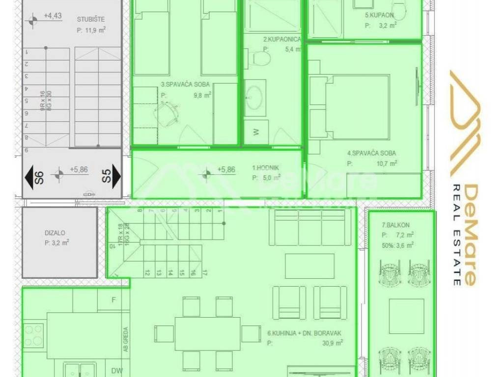 Luksuzni apartman, Prodaja, Sukošan, Sukošan
