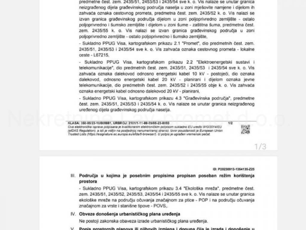 Građevinsko mješovito, Prodaja, Vis, Rukavac
