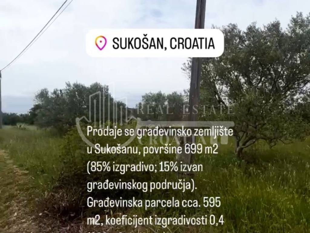 Građevinsko zemljište, Prodaja, Sukošan, Sukošan
