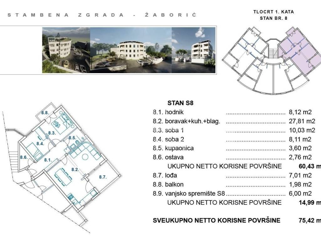 Stan u zgradi, Prodaja, Šibenik - Okolica, Žaborić