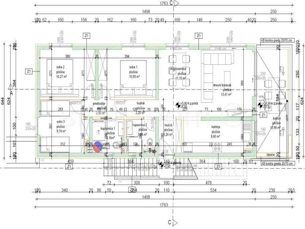 Apartman na moru, Prodaja, Okrug, Okrug Gornji