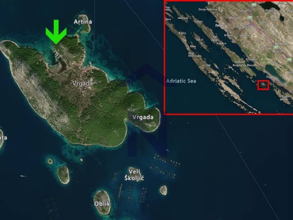 Građevinsko zemljište, Prodaja, Pakoštane, Vrgada