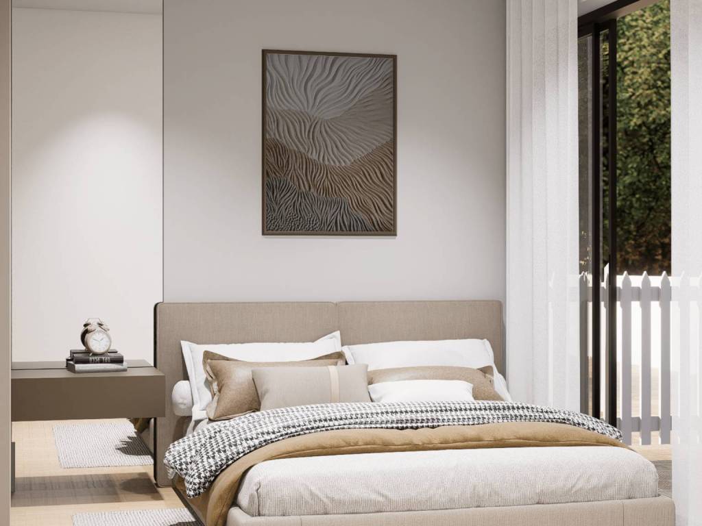 Cozy bedroom with outdoor combination.